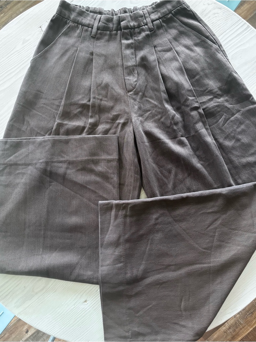 Women’s Wide Leg Trouser Dark Brown (no tag) Fits 29-30 Very Tall Girl Friendly